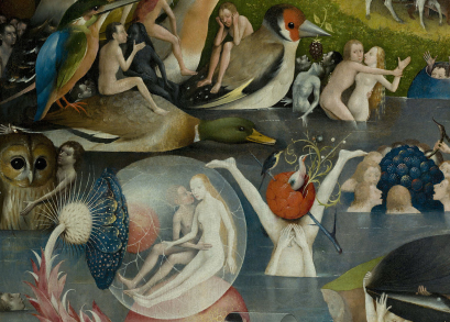 Detail from: The Garden of Earthly Delights circa 1494-1516.  Madrid - Museo Nacional del Prado